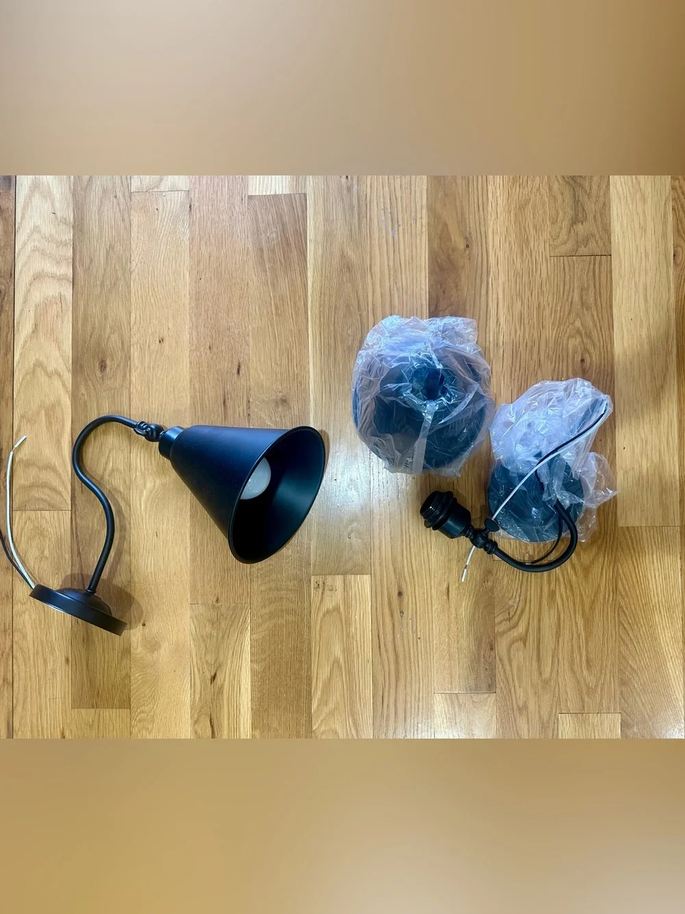 2 Matte Black Wall Sconce Light Fixture - Home Accents